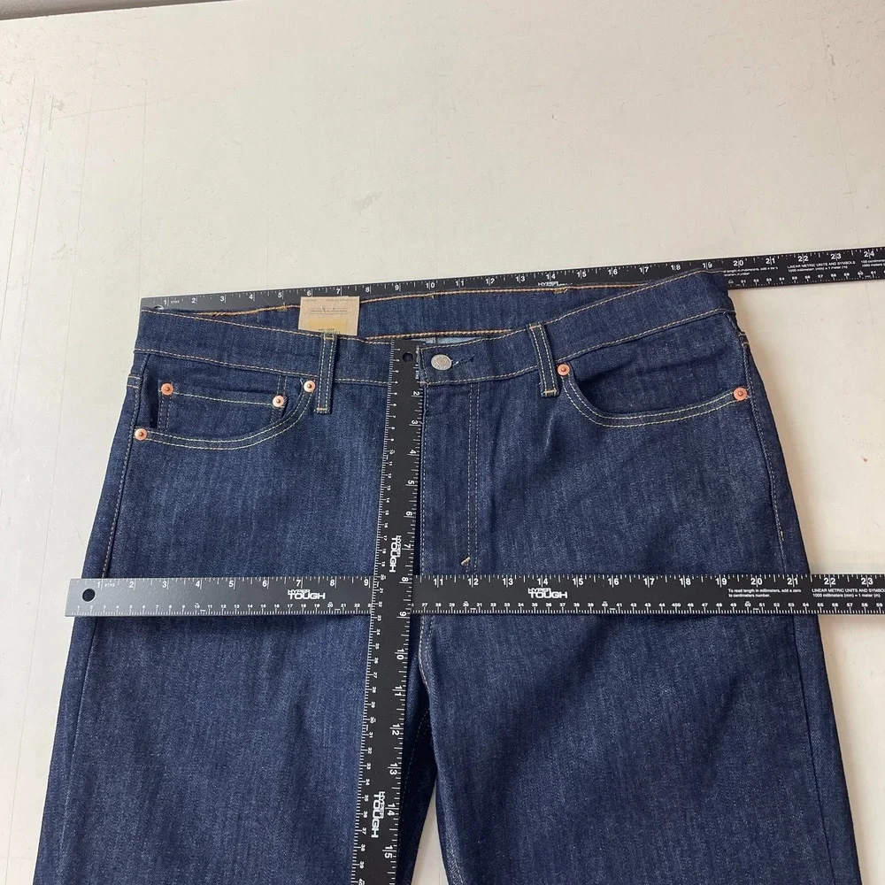 Levis Jeans Mens 38x32 Blue 511 Slim Dark Wash Stretch Denim Grunge Rock Preppy